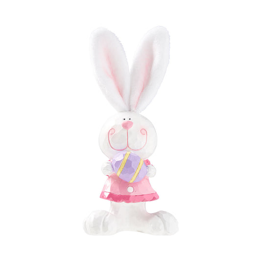 Easter Happy Bunny With Soft Ears Figure