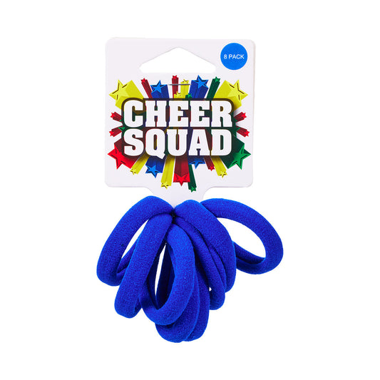 Sports Carnival Thick Hair Rings Blue 8pk