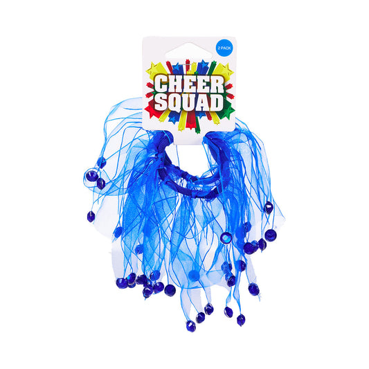 Sports Carnival Windmill Scrunchie Blue 2pk
