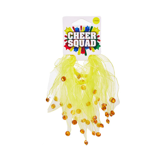 Sports Carnival Windmill Scrunchie Yellow 2pk