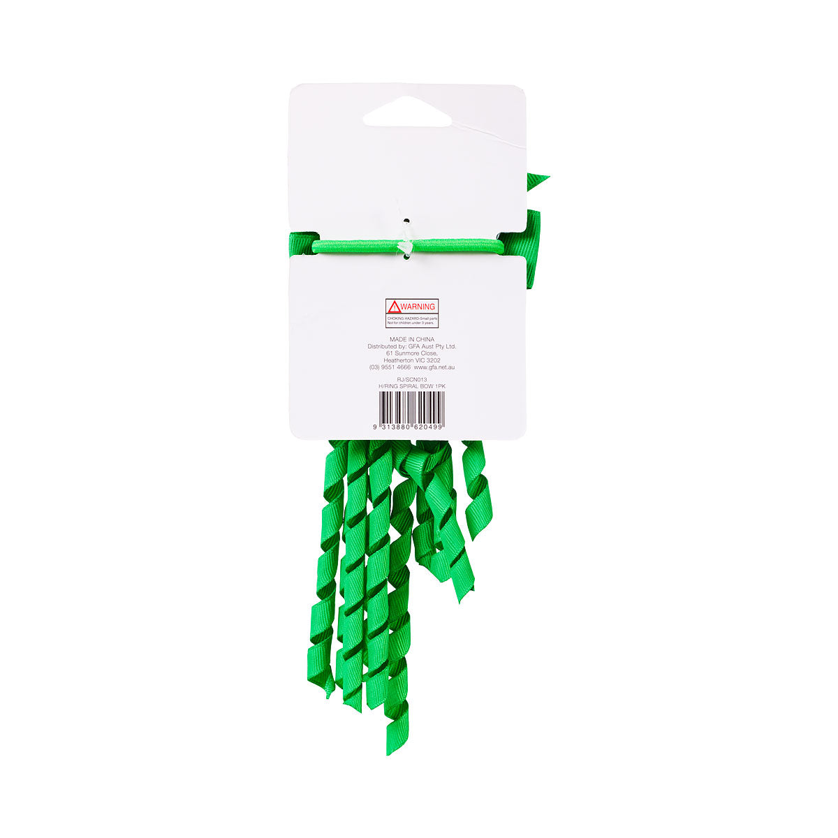 Sports Carnival Korker Hair Ring With Bow Green