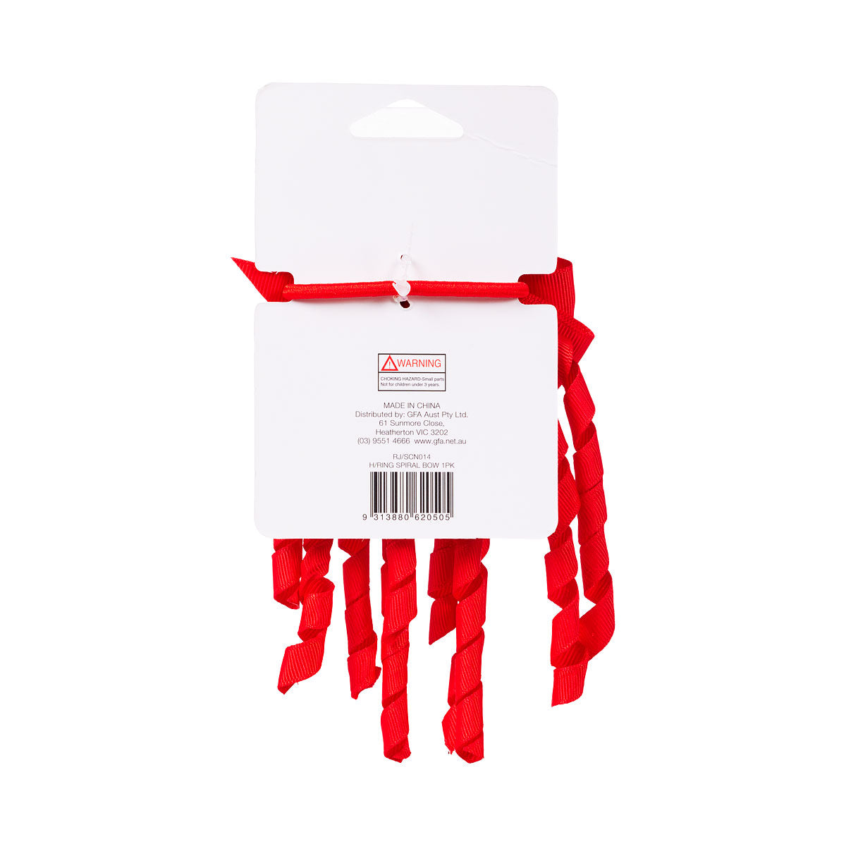 Sports Carnival Korker Hair Ring With Bow Red