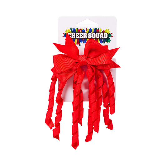 Sports Carnival Korker Hair Ring With Bow Red