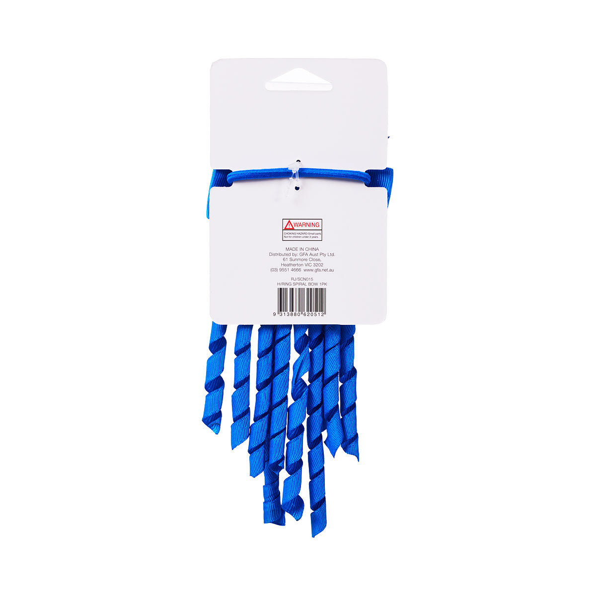 Sports Carnival Korker Hair Ring With Bow Blue
