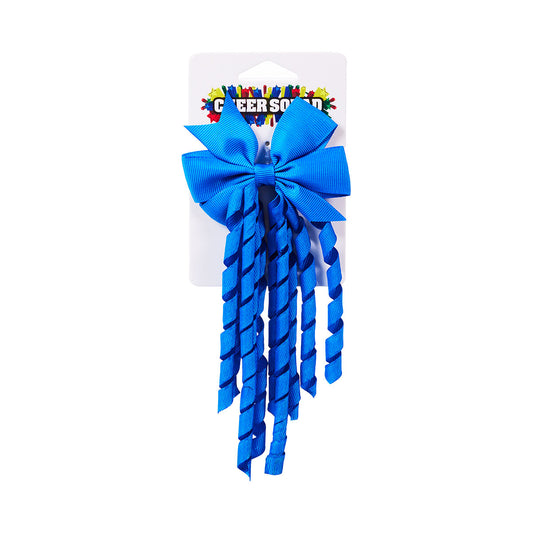 Sports Carnival Korker Hair Ring With Bow Blue
