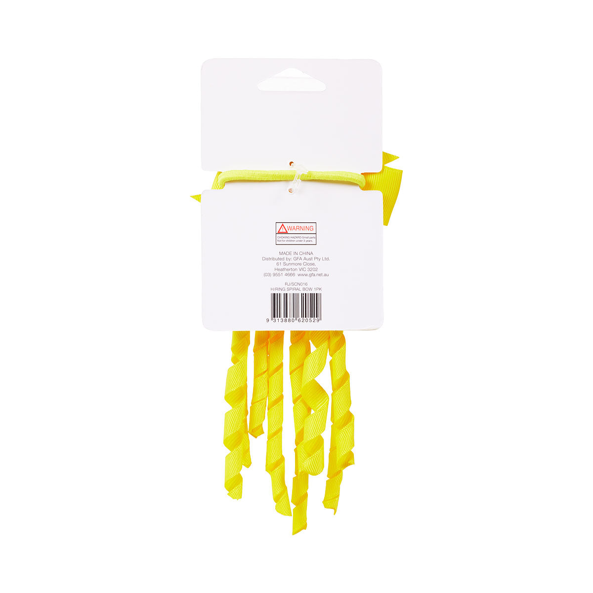 Sports Carnival Korker Hair Ring With Bow Yellow