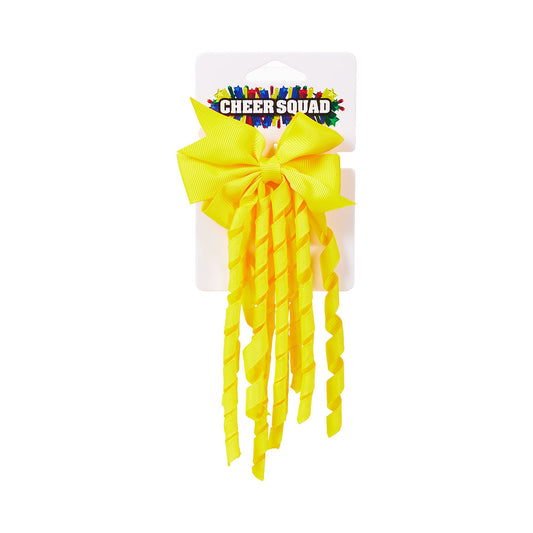 Sports Carnival Korker Hair Ring With Bow Yellow