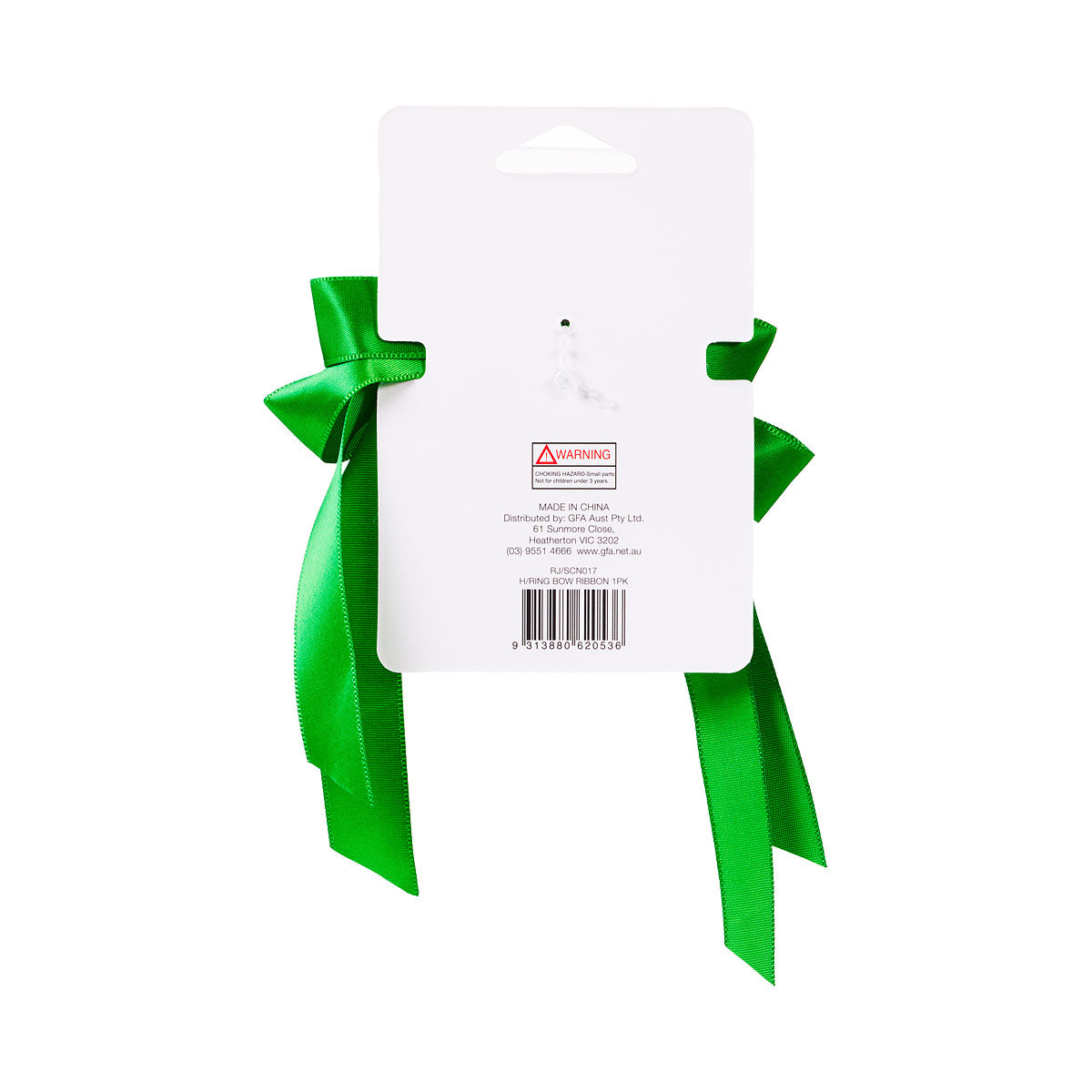 Sports Carnival Double Bow Hair Ring Green