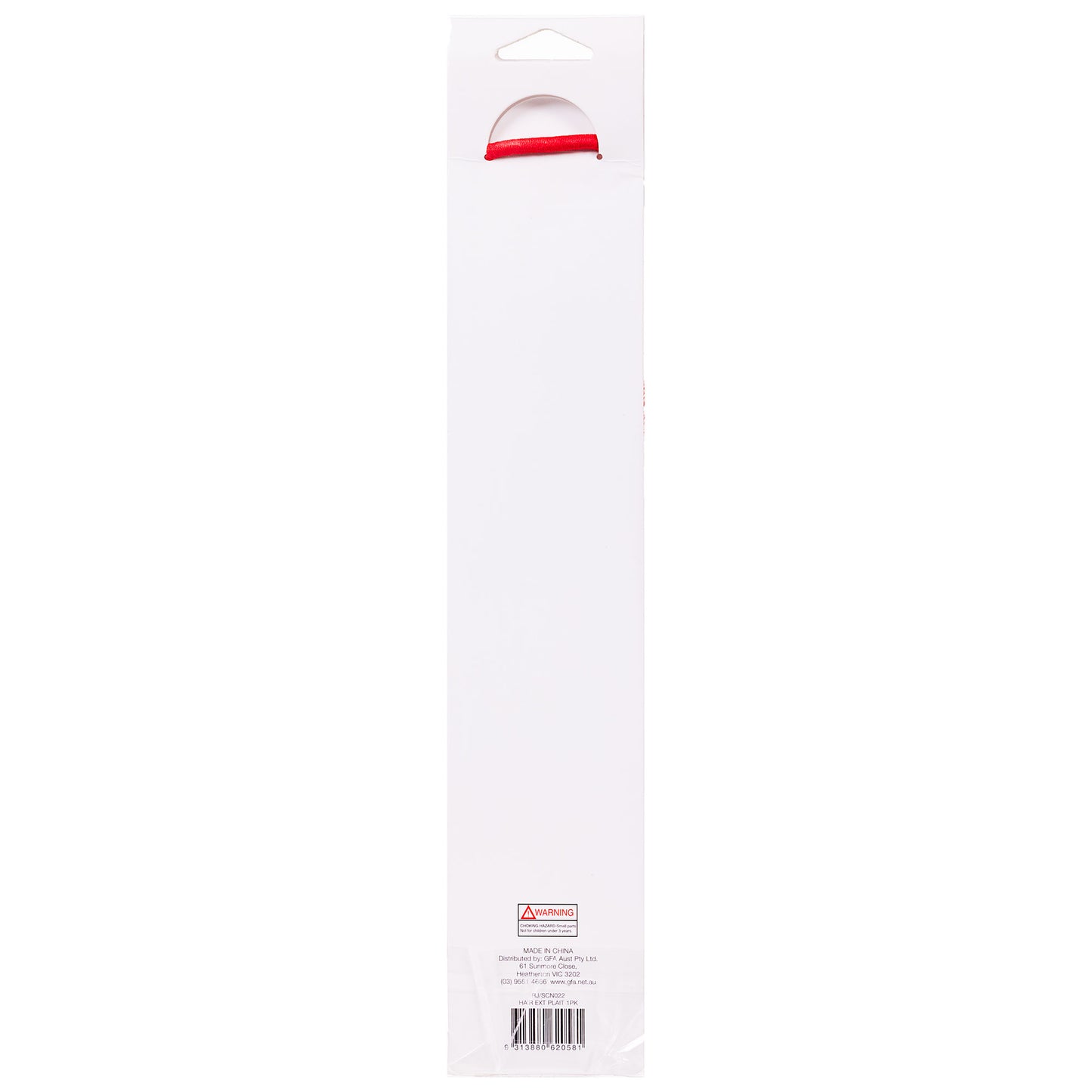 Sports Carnival Hair Ring Extension Plait Red