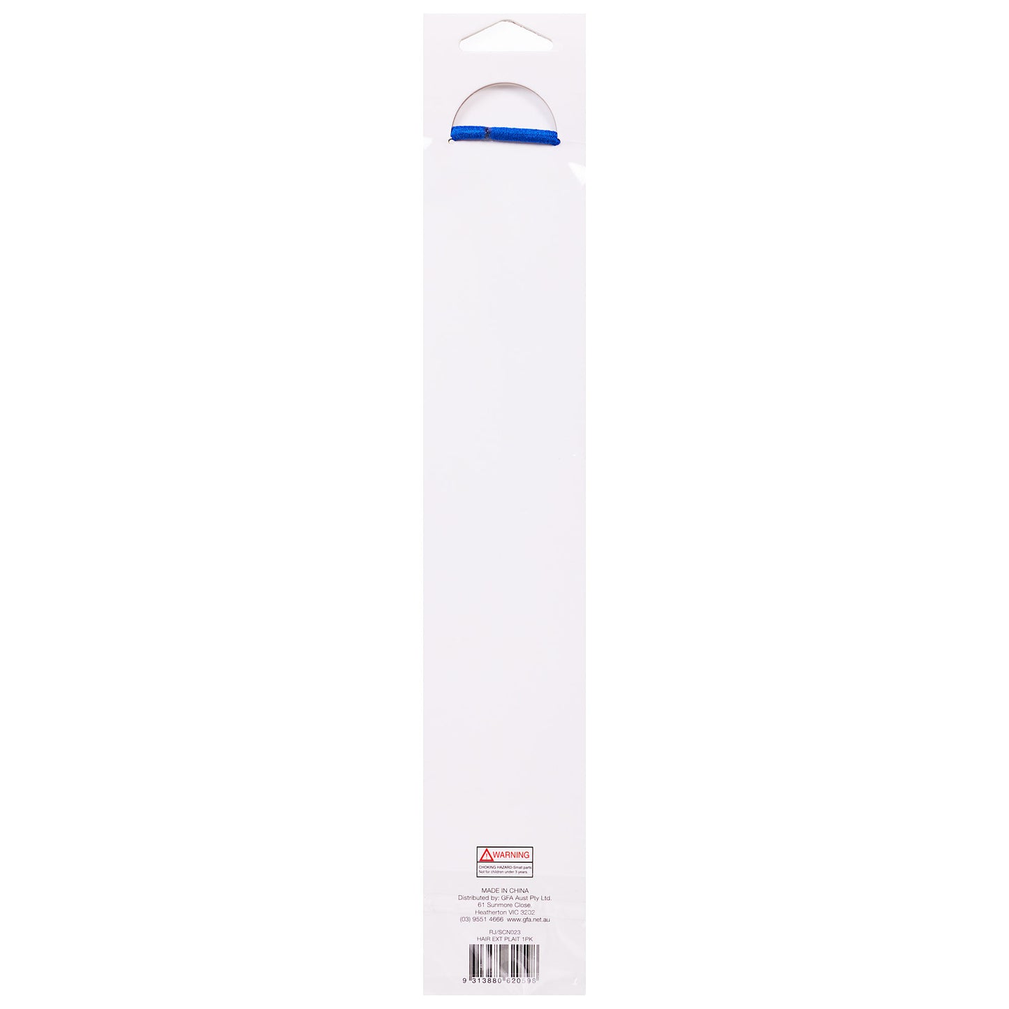 Sports Carnival Hair Ring Extension Plait Blue