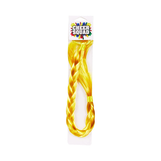 Sports Carnival Hair Ring Extension Plait Yellow