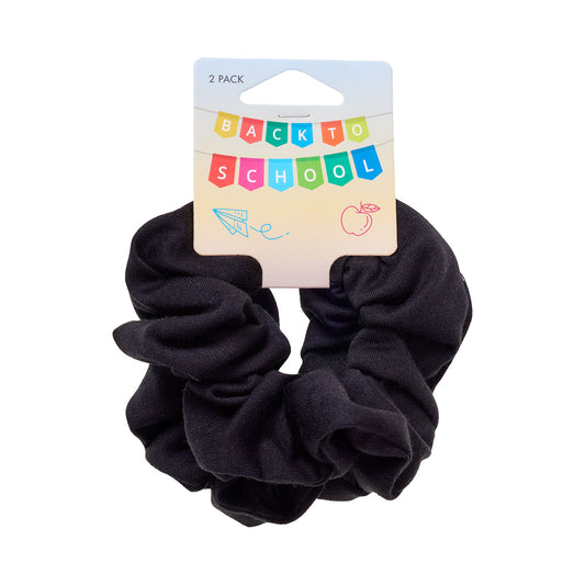 Back To School Large Scrunchie Black 2pk