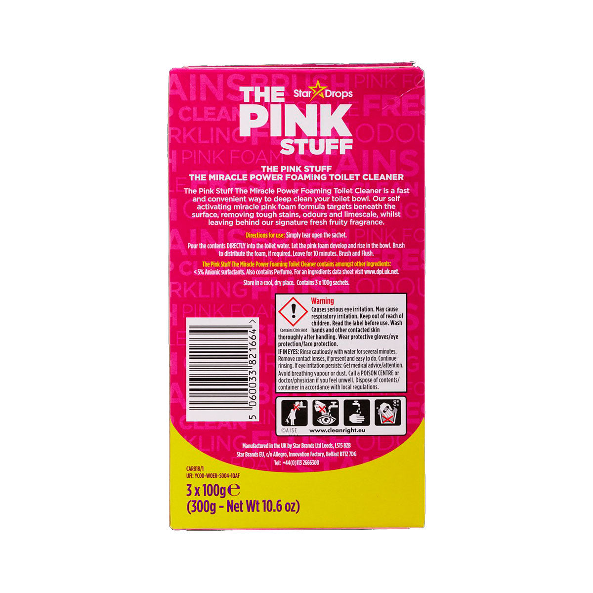 The Pink Stuff Foaming Toilet Cleaner 3pk