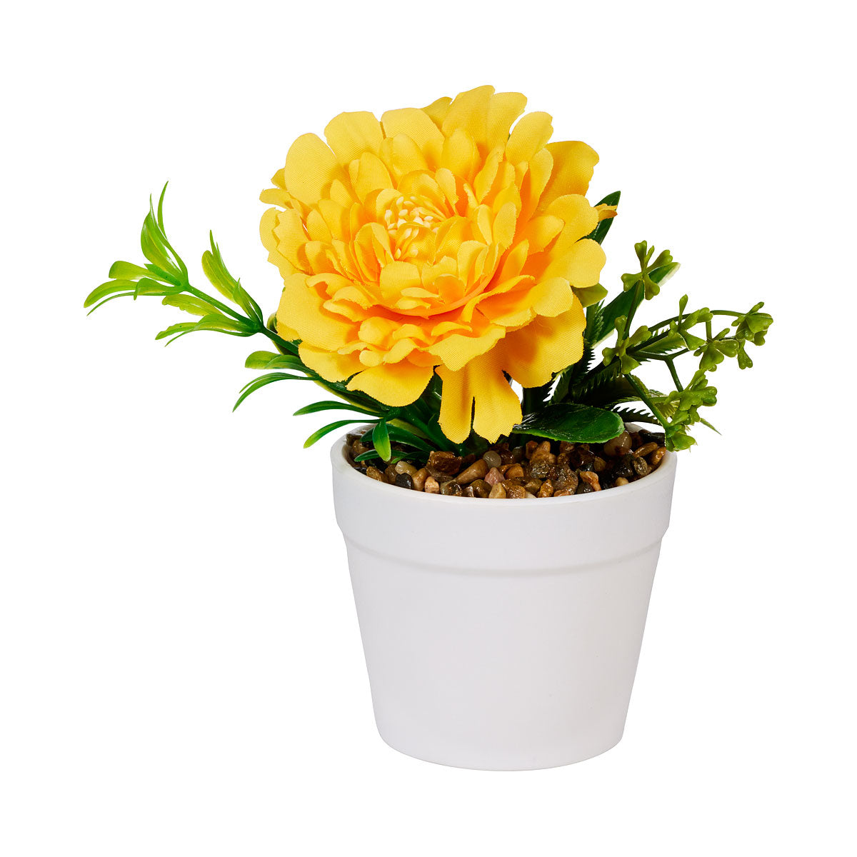 Mini Cottage Faux Florals In White Pot