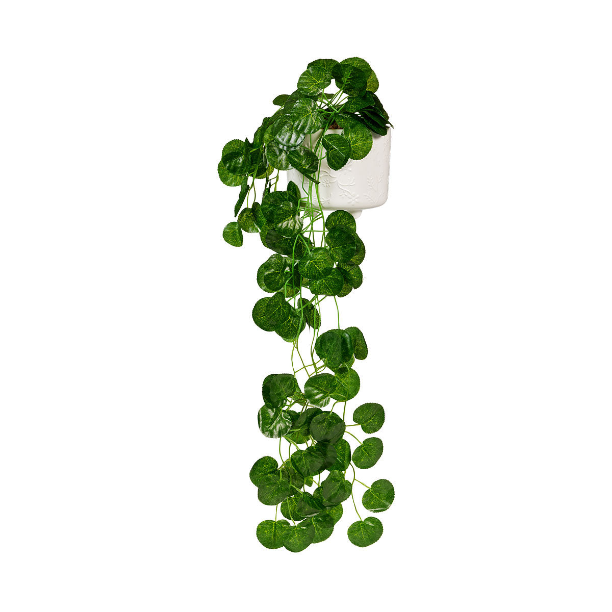 Cottage Faux Greenery In Ceramic Pot