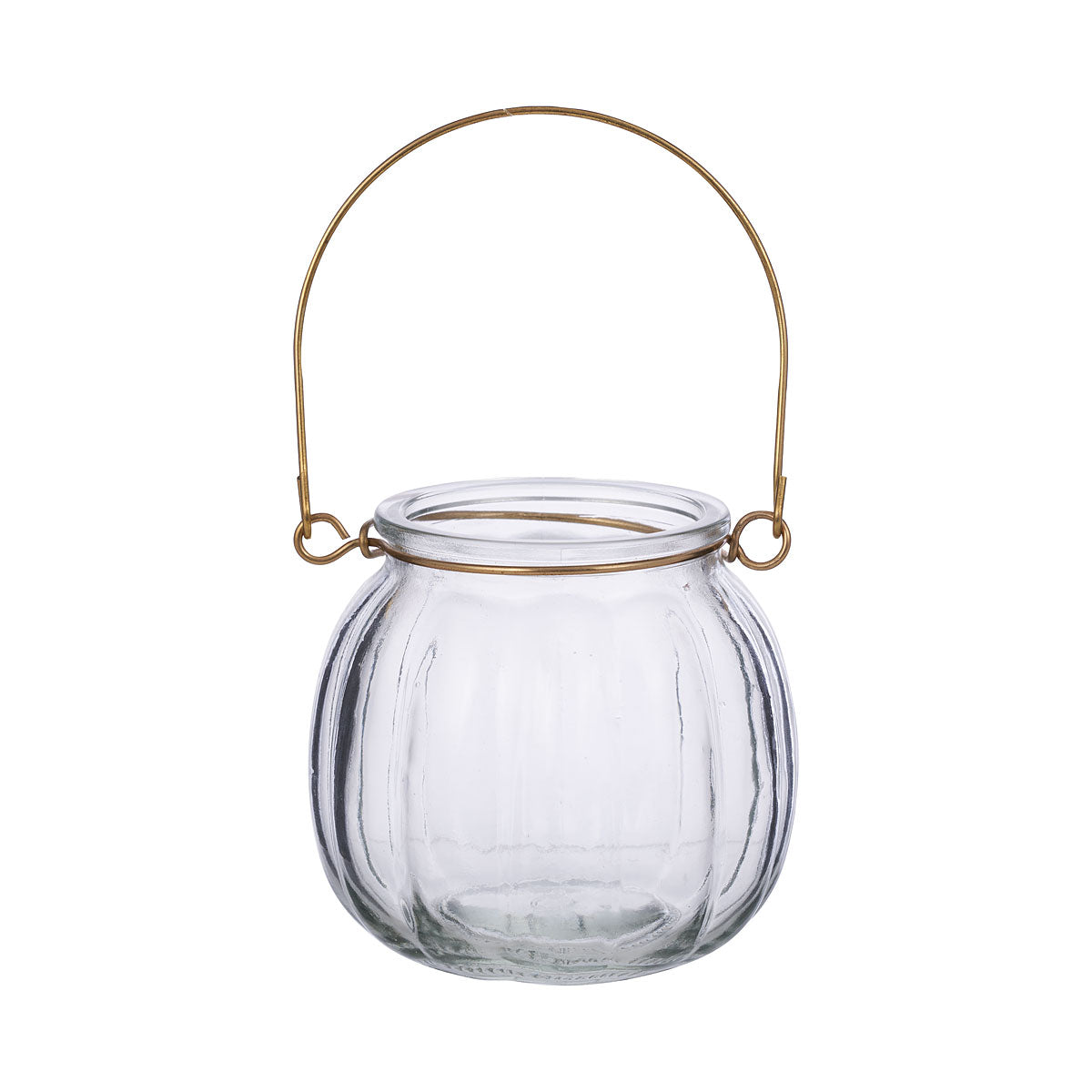 Candle Holder Harvest Clear/Orange