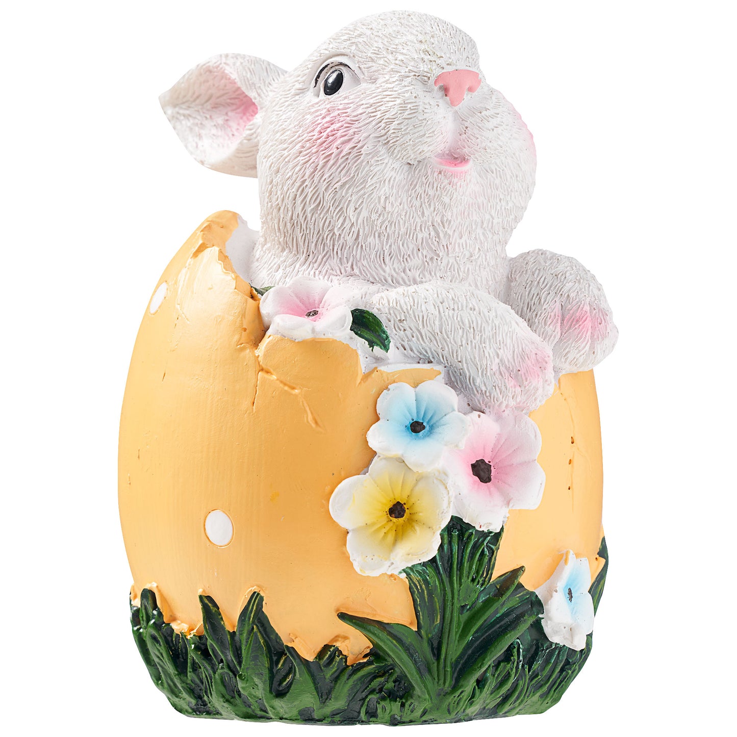 Easter Bunny In Egg Figure Blue/Yellow