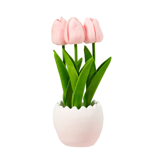 Easter Tulip In Egg Pot Assorted