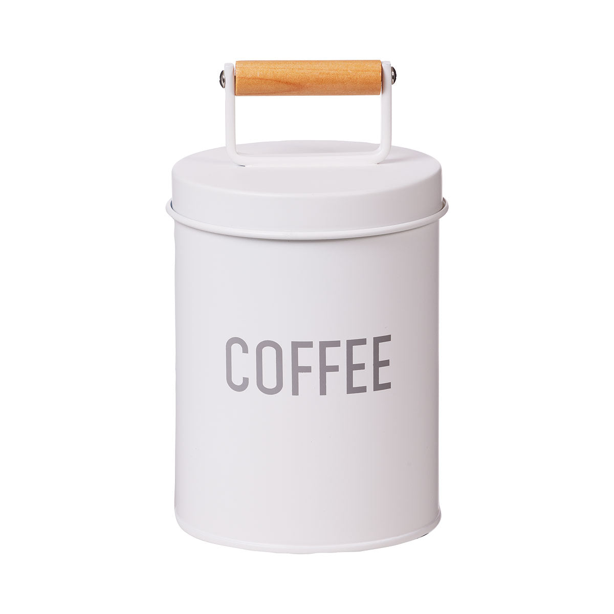 Vintage Enamel Canister Coffee White