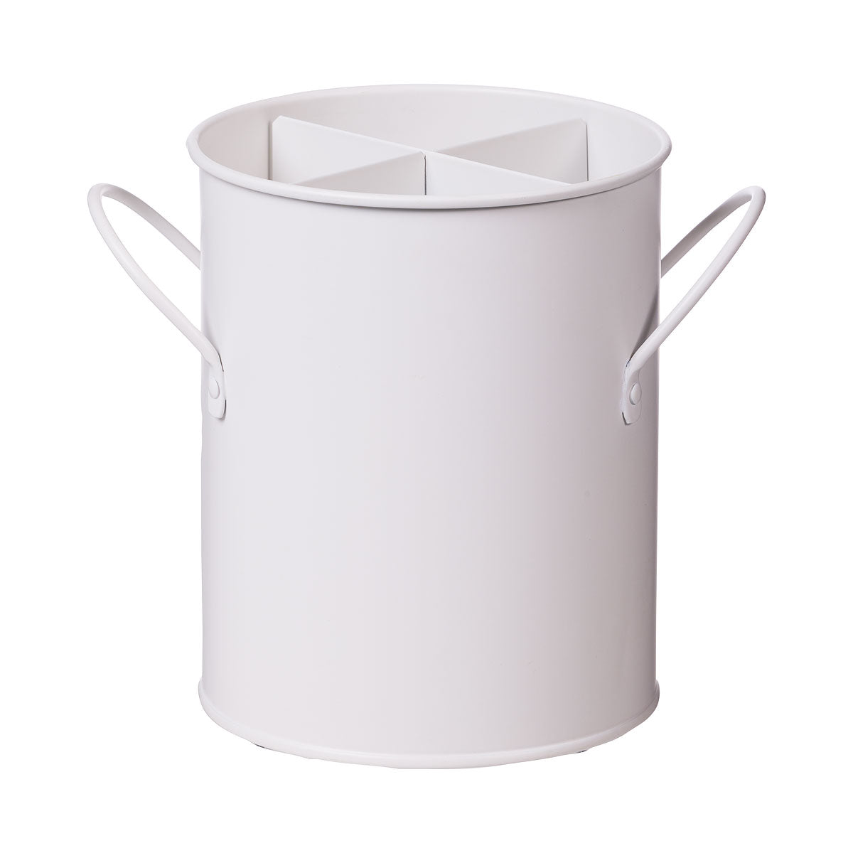 Enamel Utensil Pot White