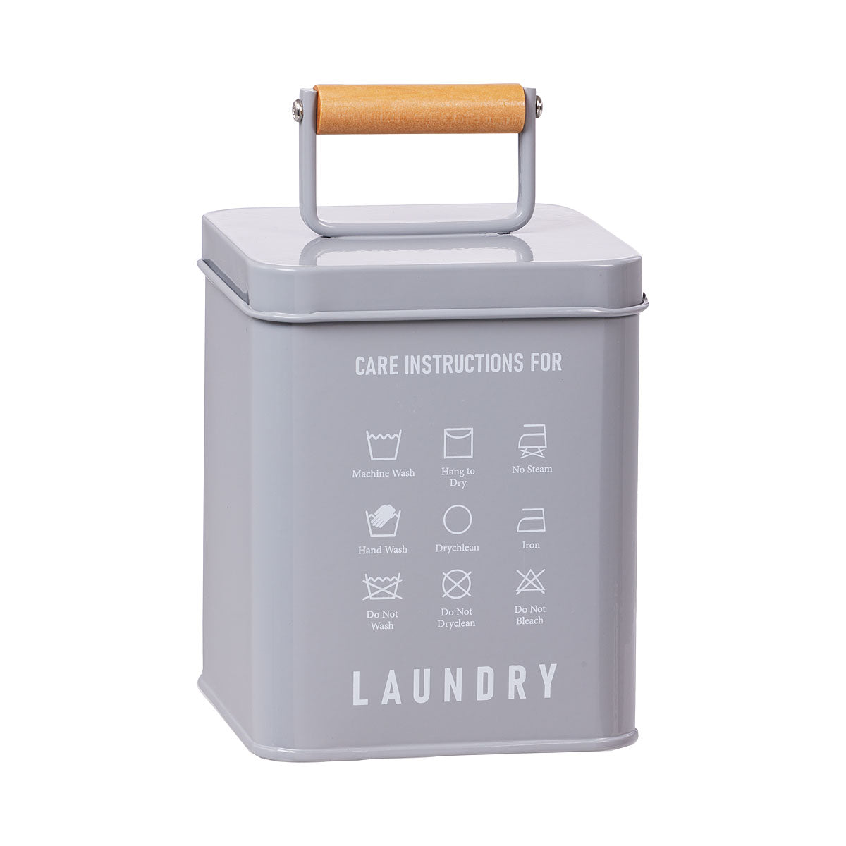 Storage Tin Laundry Grey The Reject Shop