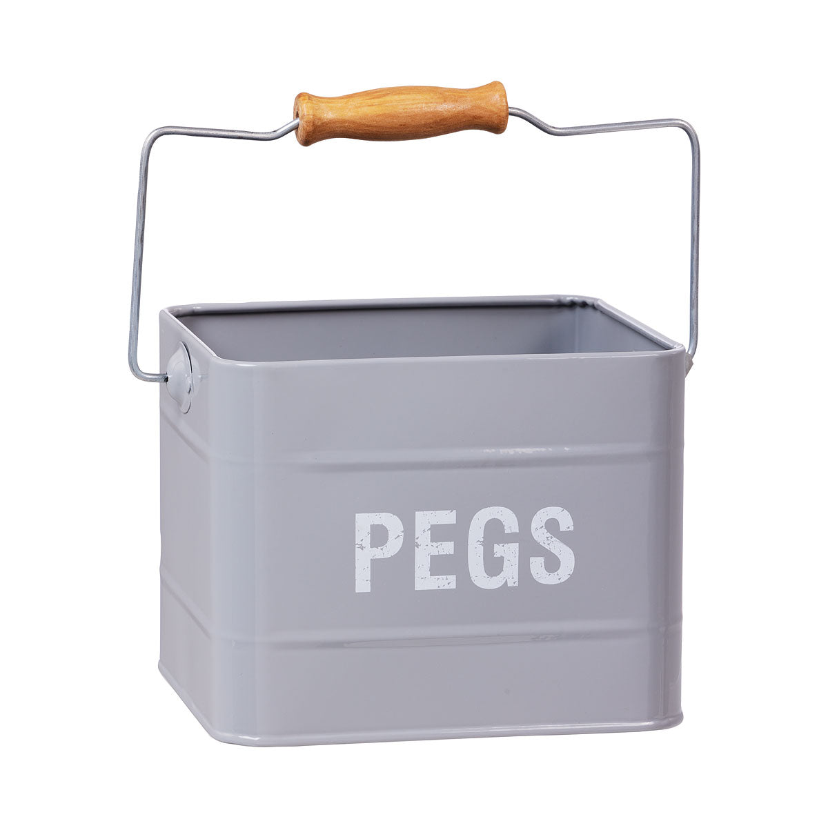 Vintage Peg Tin Grey