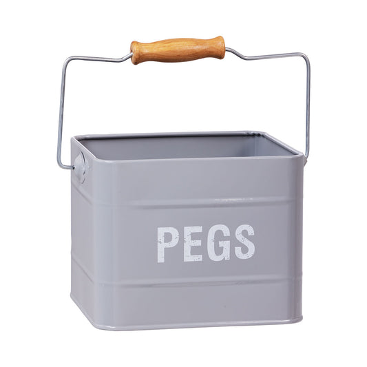 Vintage Peg Tin Grey