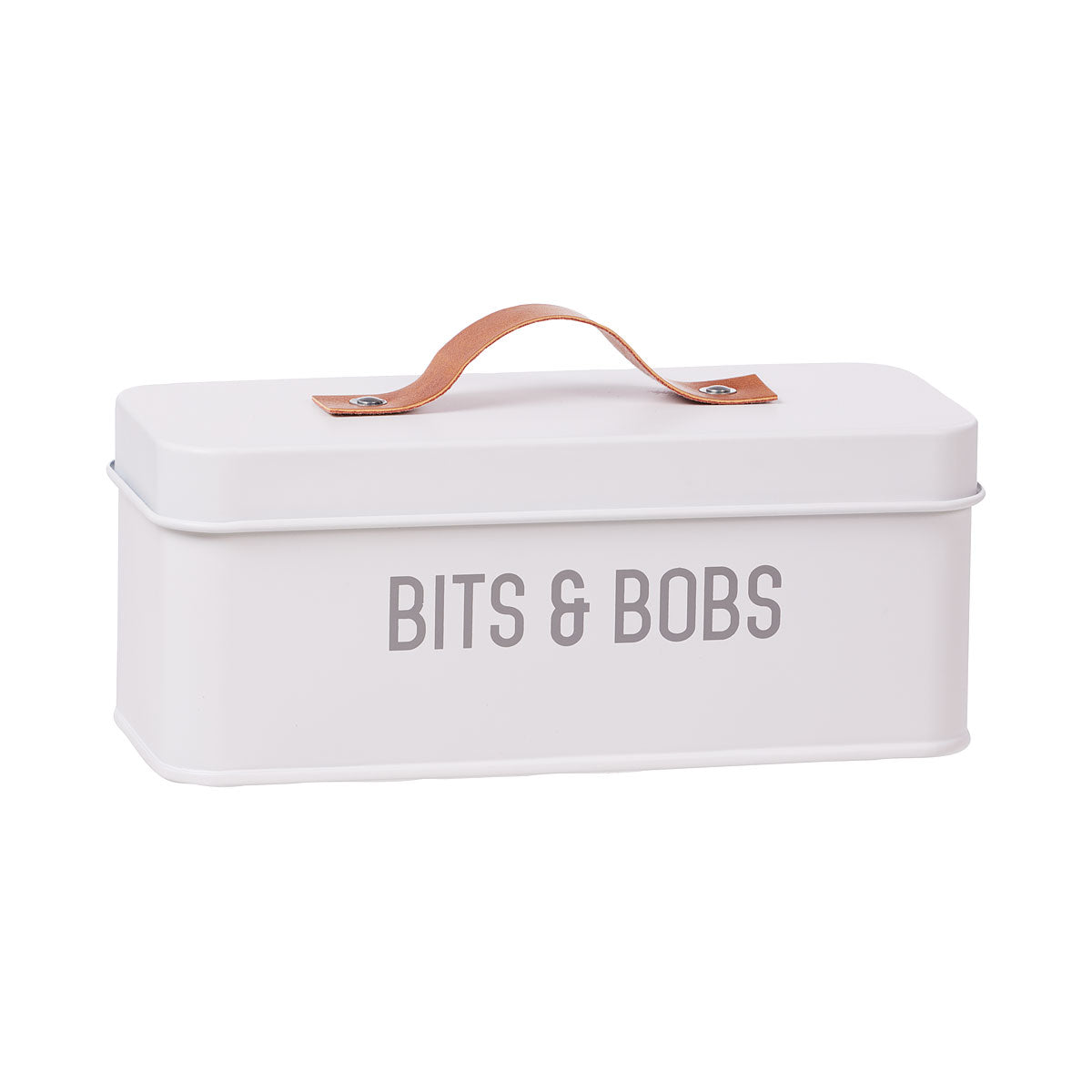 Bits And Bobs Enamel Storage Tin White