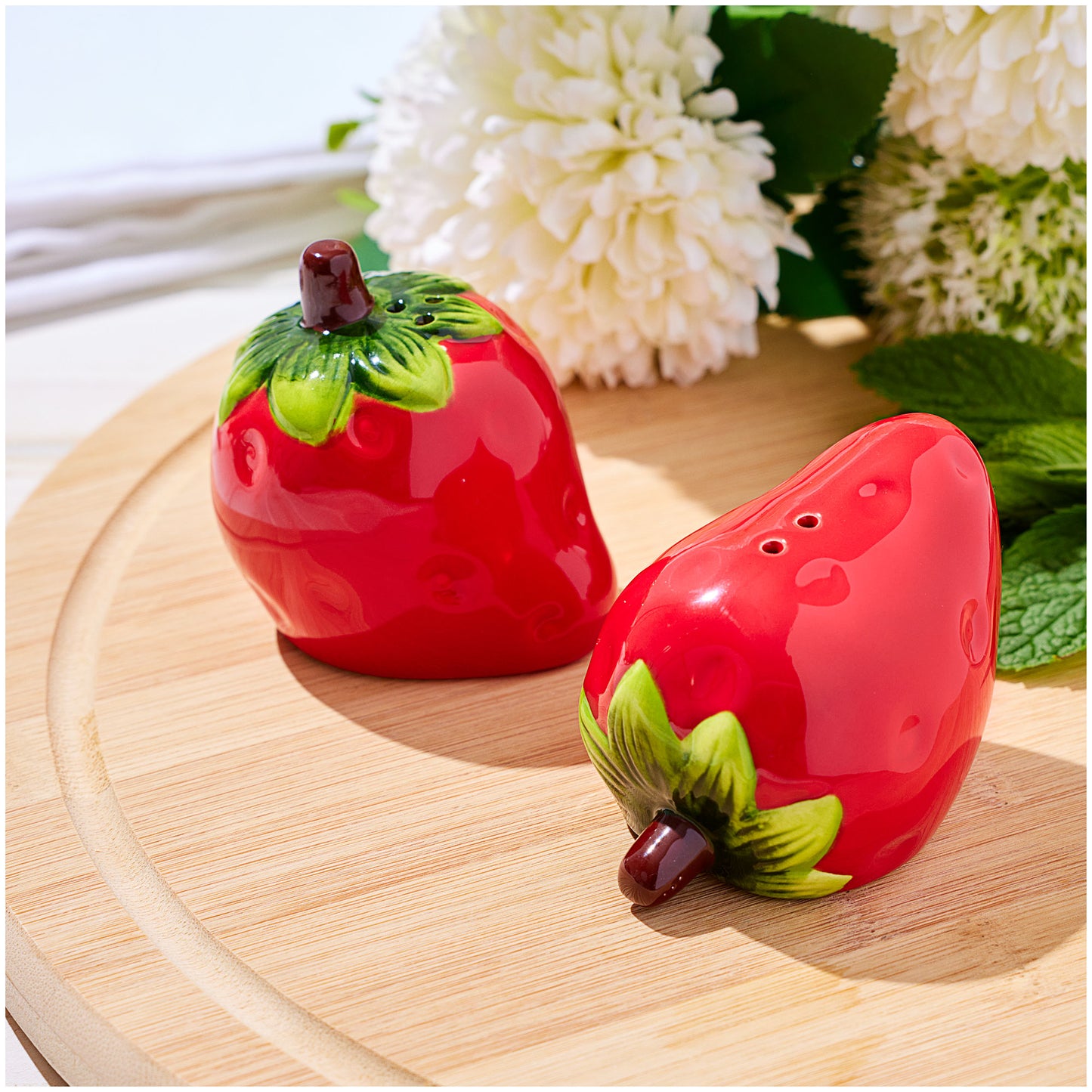 Strawberry Salt and Pepper Shakers