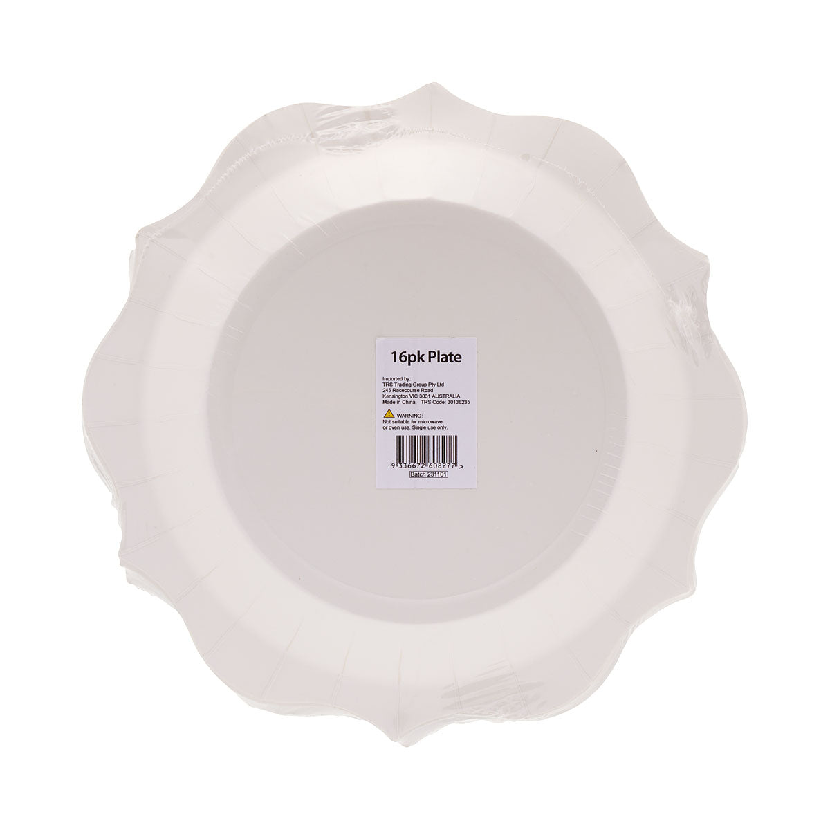 Wave Blue Plate 20cm 16pk