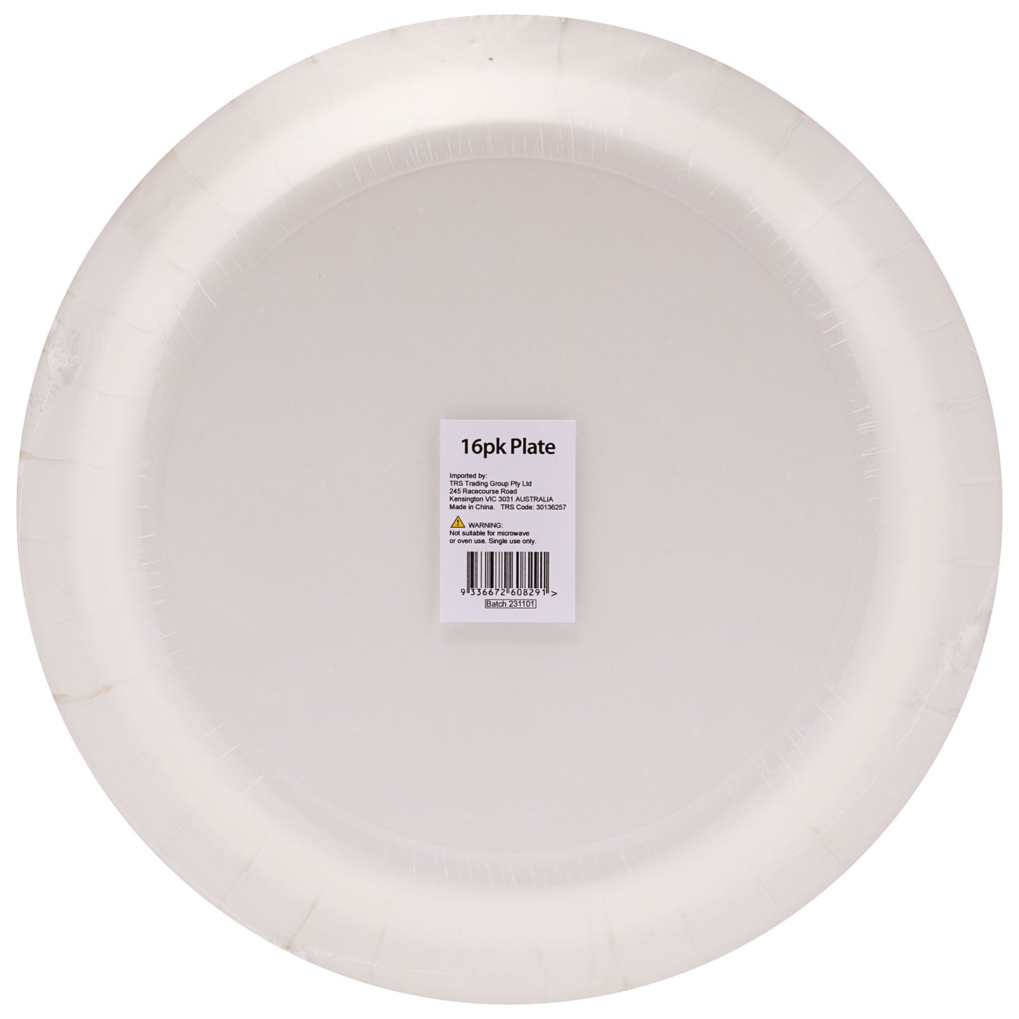 Pink Stripe Plate 23cm 16pk