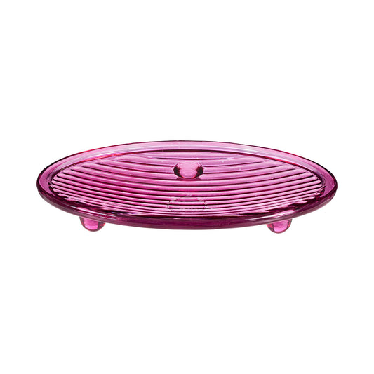 Coloured Glass Soap Dish Assorted