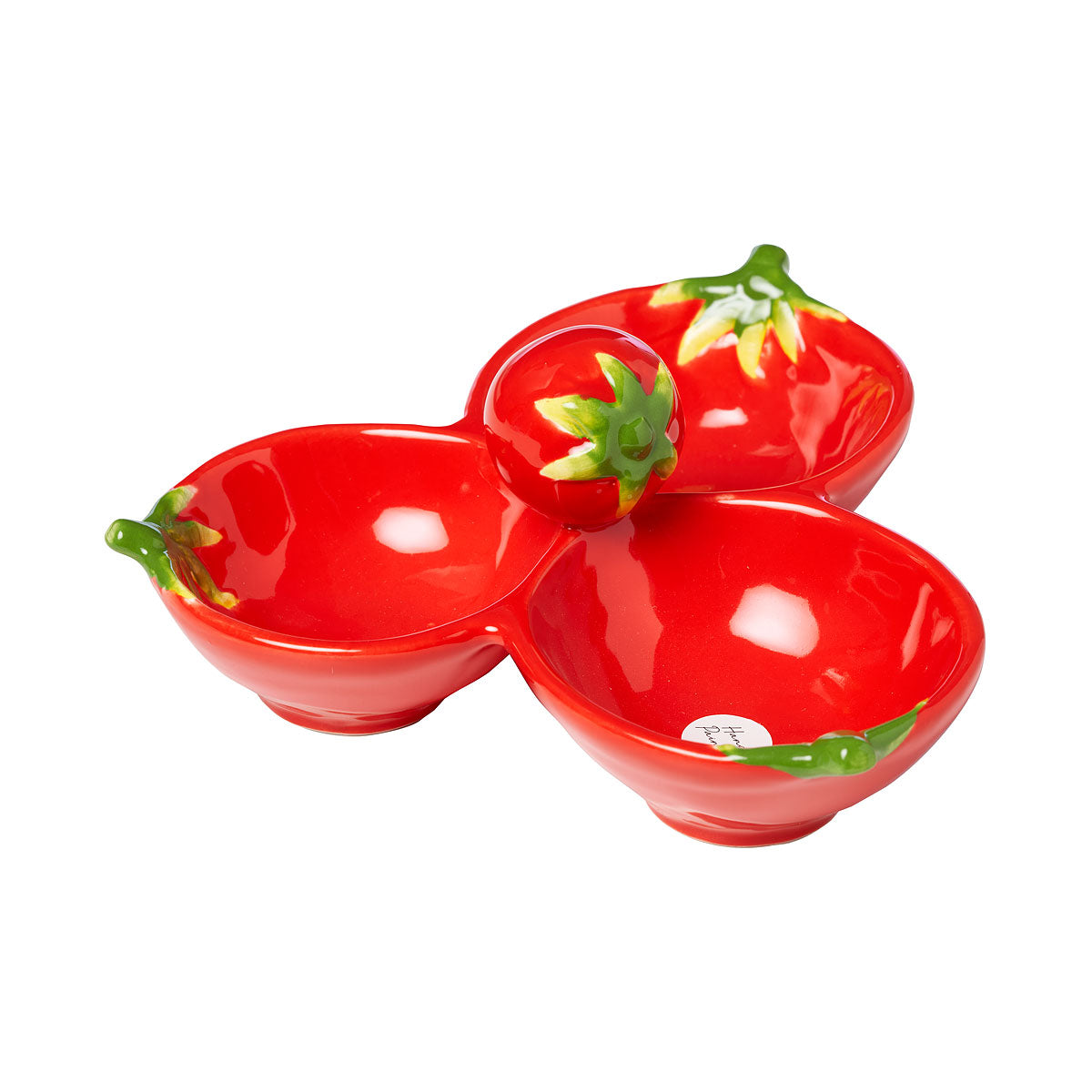 Tomato 3 Section Serving Bowl