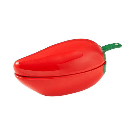 Chilli Lidded Dish With Spoon