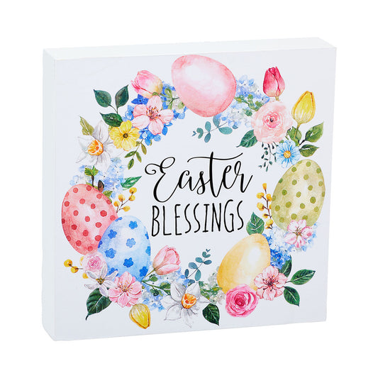 Easter Table Plaque Happy Easter 15cm Assorted