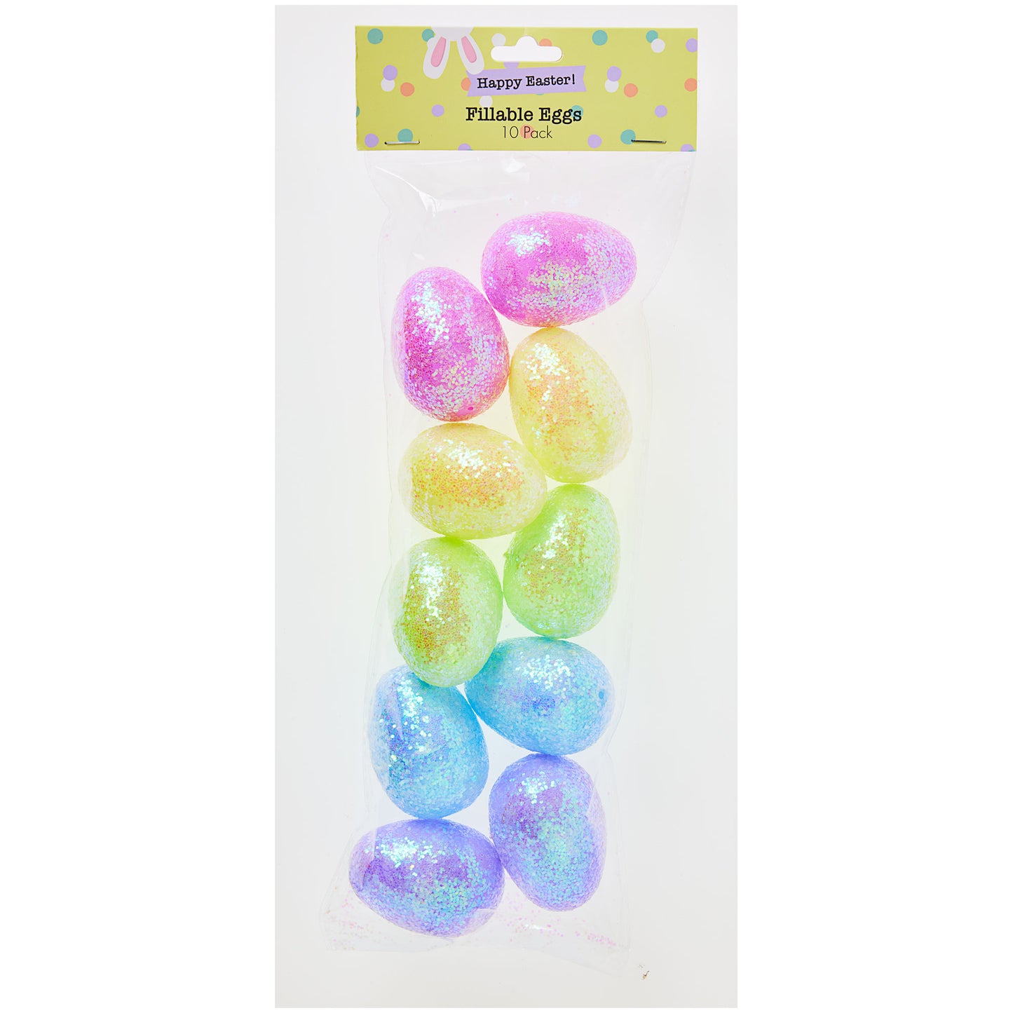 Easter Fillable Egg Pearl/Glittered 10pk