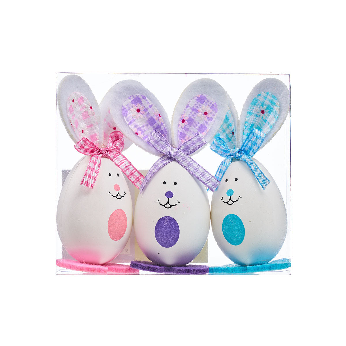 Easter Bunny Eggs Florals 3pk