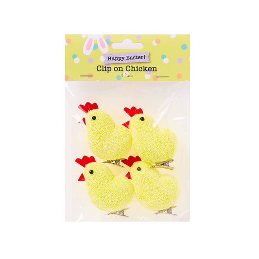 Easter Clip-On Chicken 4pk