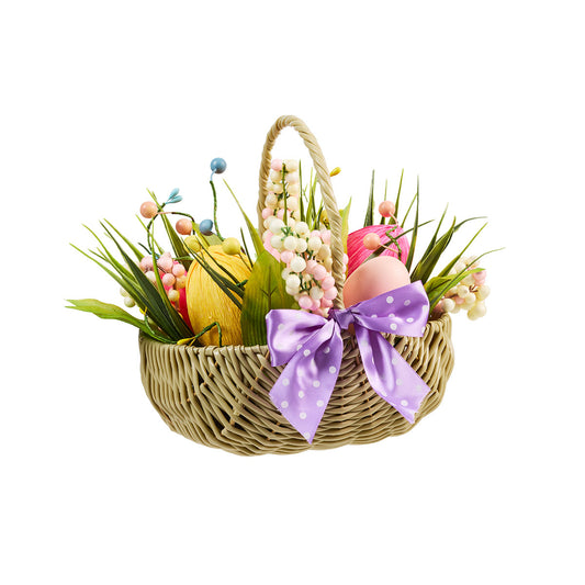 Easter Egg Floral Basket