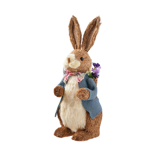 Easter Straw Rabbit With Bow Tie