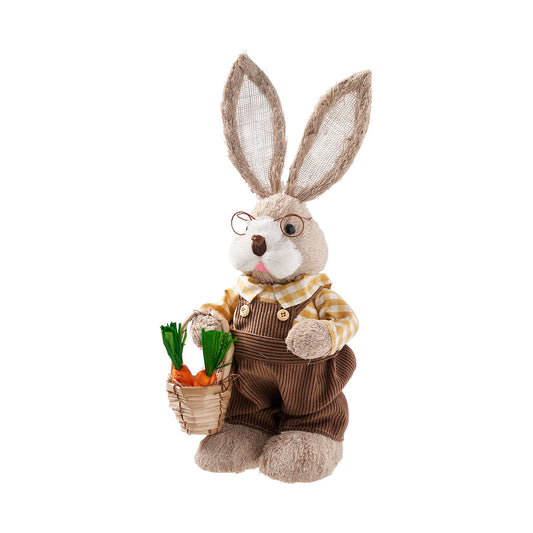 Easter Straw Bunny With Glasses Large