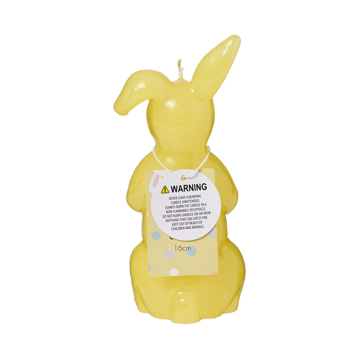 Easter Bunny Pillar Candle Gloss Yellow/Coral/Aqua