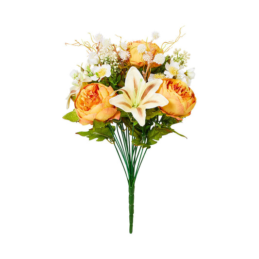 Lots Of Love Faux Lilies Bunch Purple/Yellow