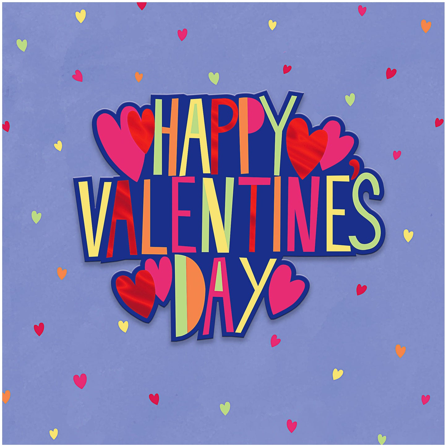 Valentine's Day Card Colourful Banner