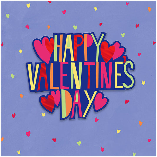 Valentine's Day Card Colourful Banner
