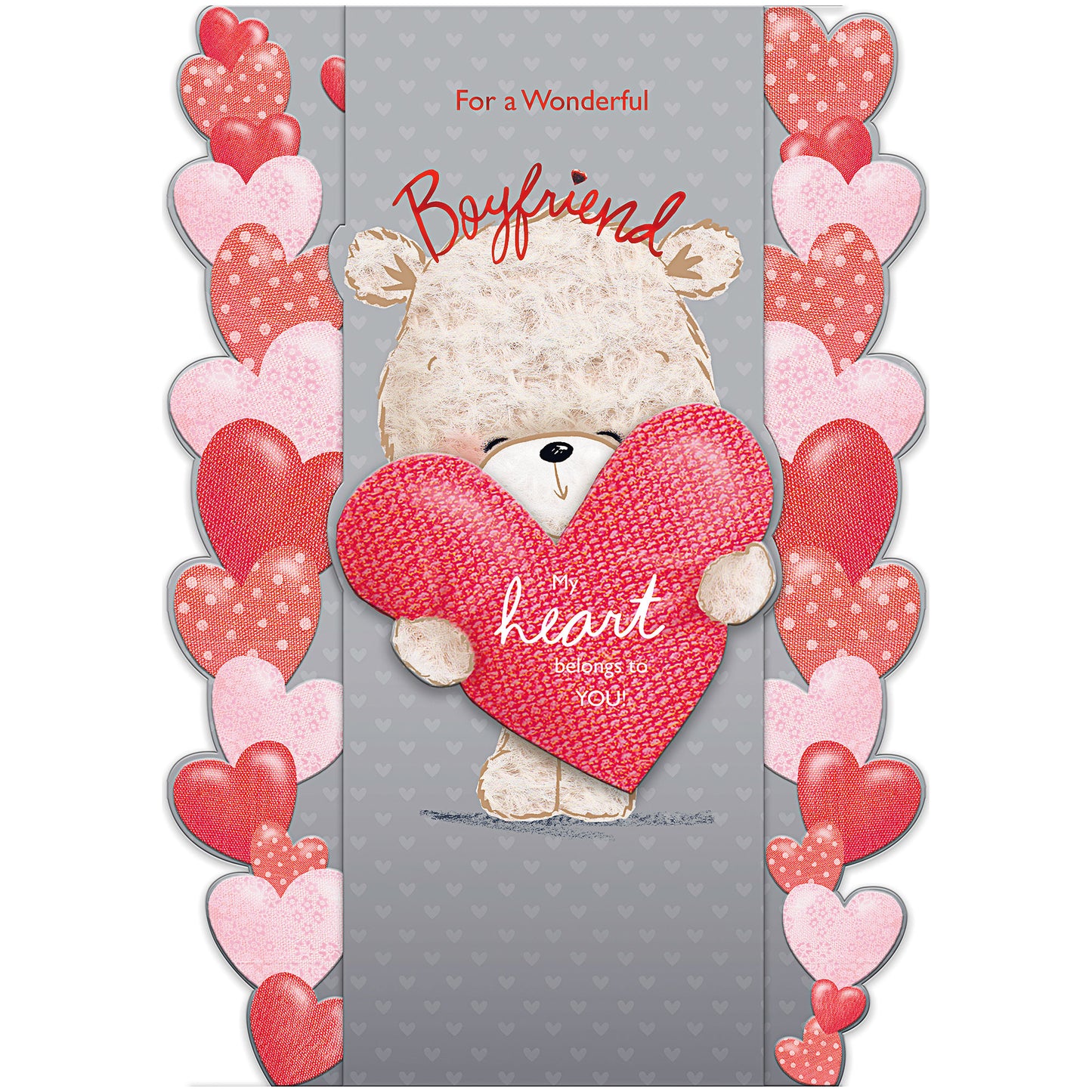 Valentine's Day Card To Boyfriend Bear With Hearts