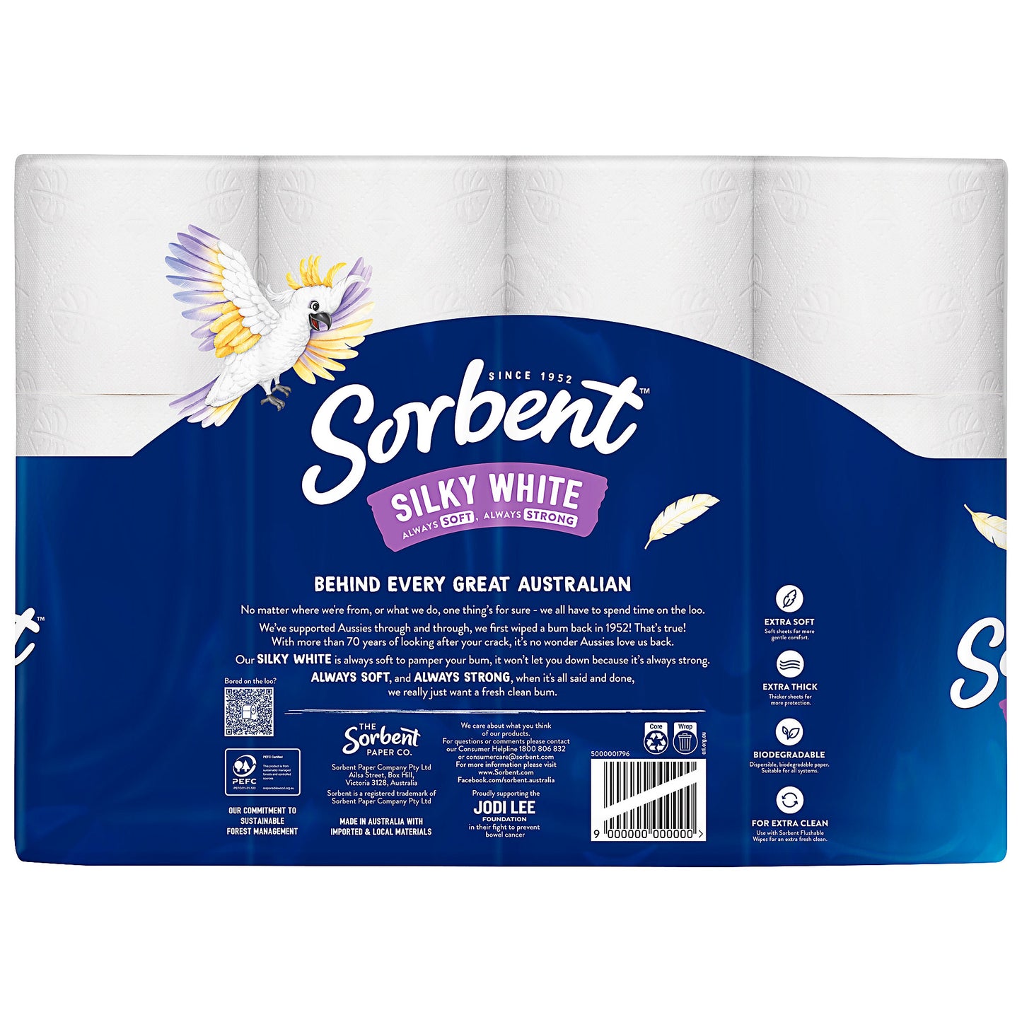 Sorbent Silky White Toilet Paper 24pk