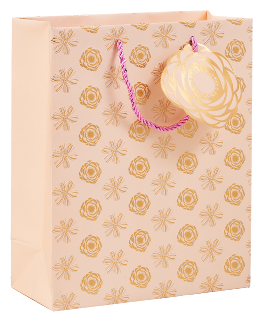 Gift Bag Emboss Pink Flower Large