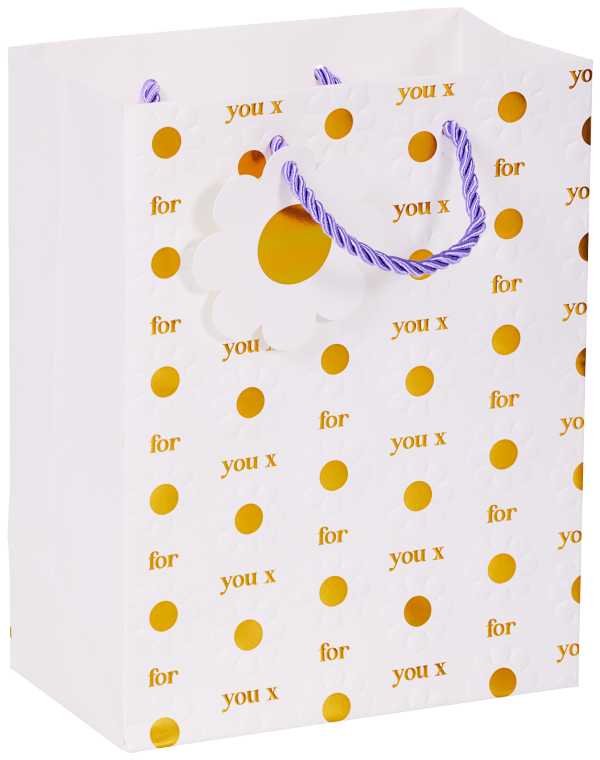 Gift Bag Emboss Daisy Medium