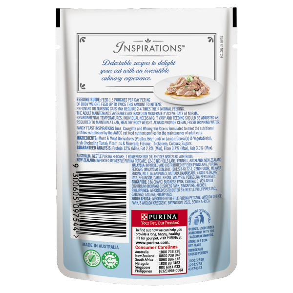 Fancy Feast Inspirations Tuna/Courgette & Wholegrain Rice 70g